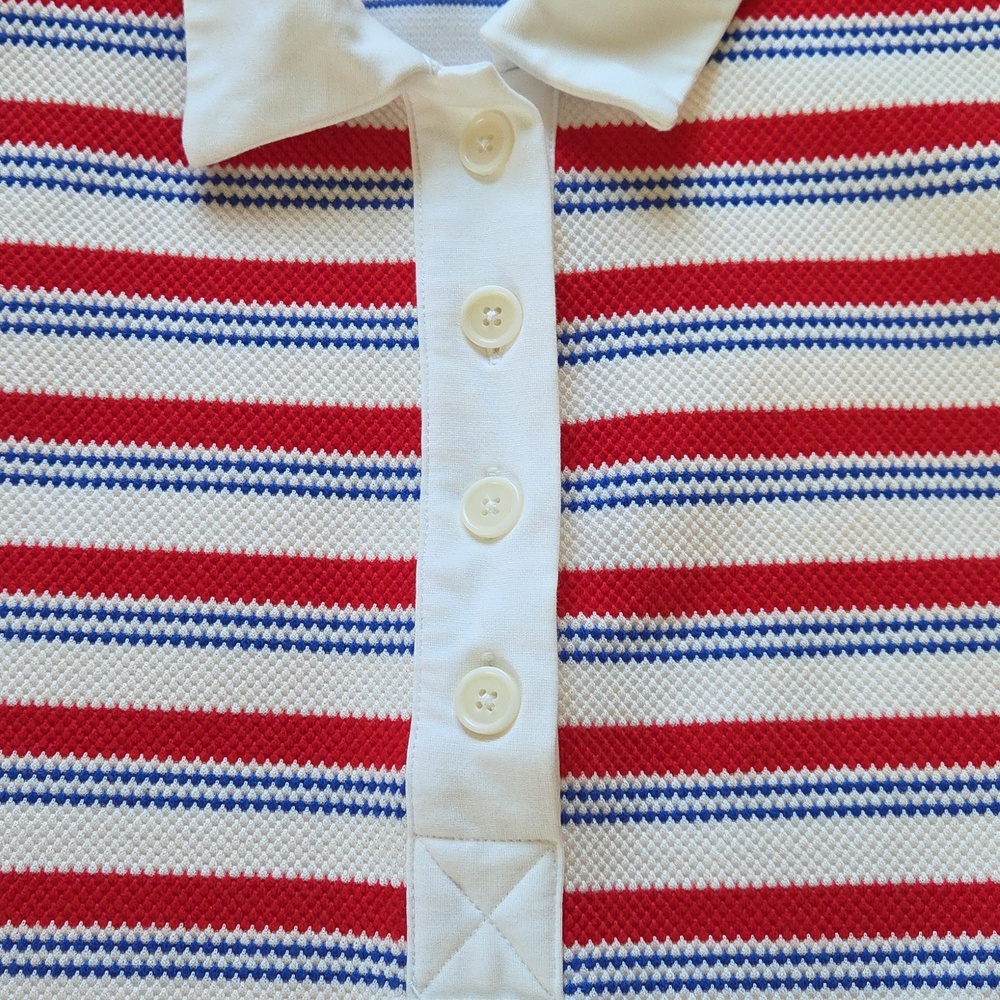 Reformation Red, White, Blue 'Anna' Cropped Rugby Top - Size M - Picture 5 of 10